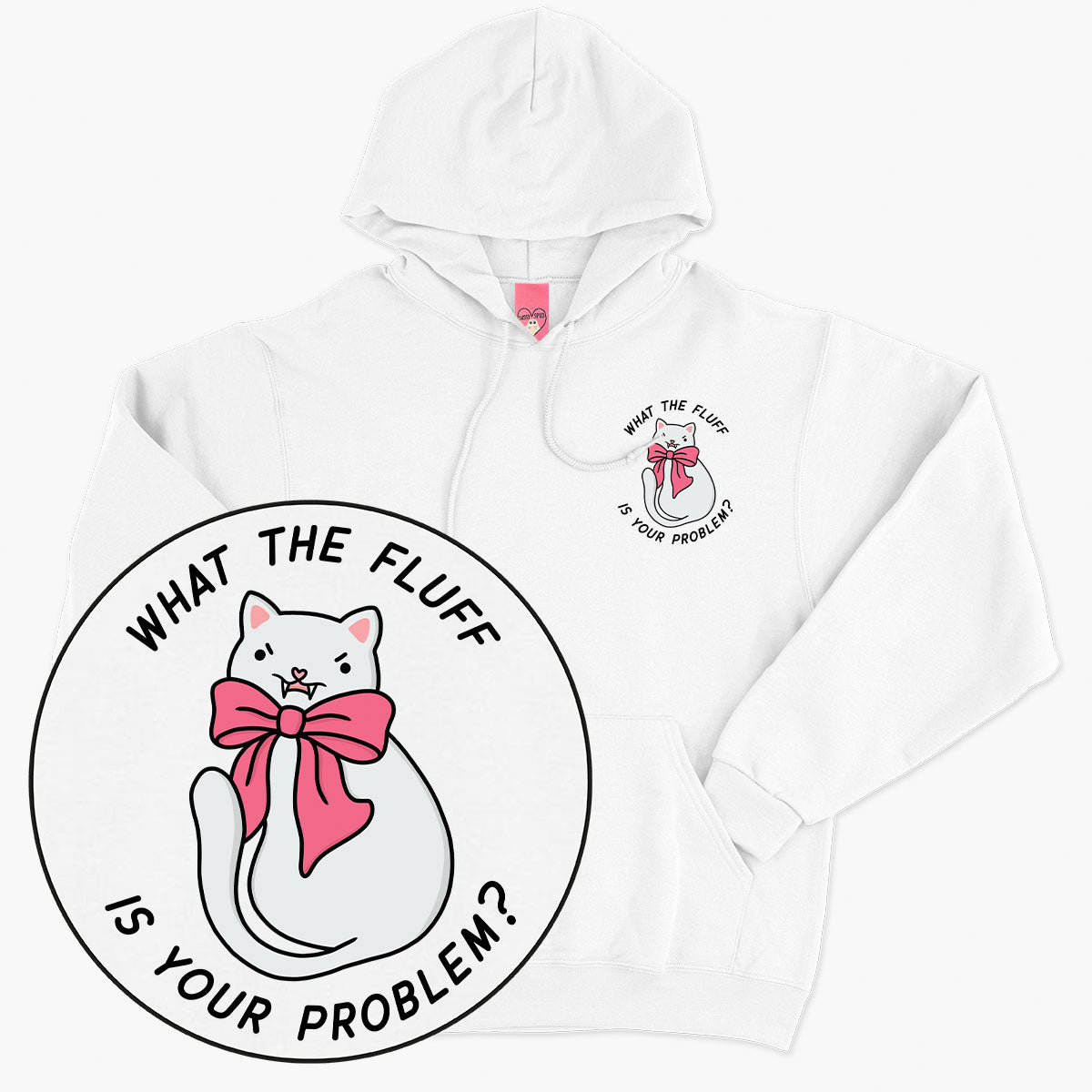 What The Fluff Hoodie (Unisex)-Printed Clothing, Printed Hoodie, JH001-Sassy Spud