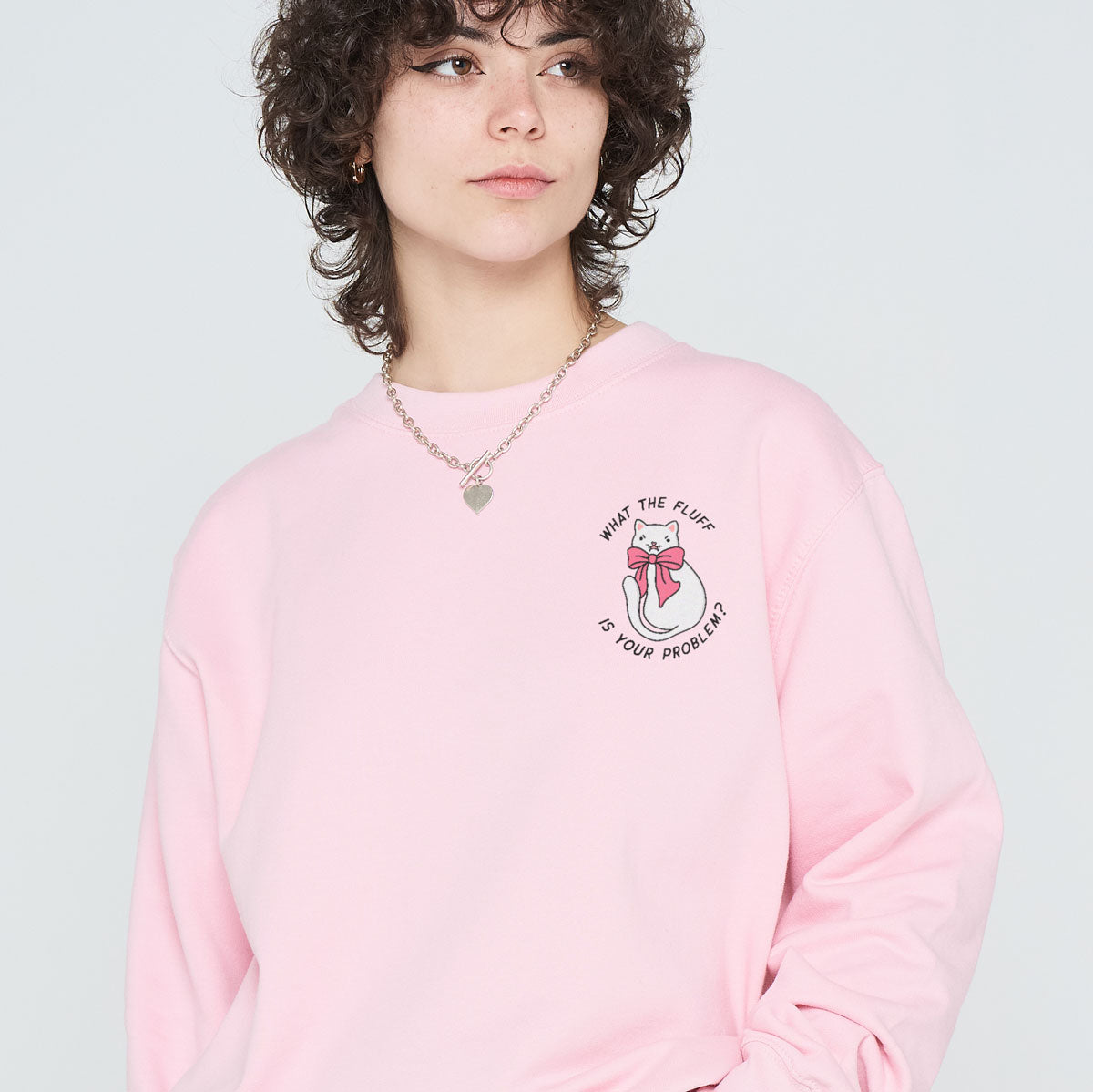 What The Fluff Sweatshirt (Unisex)-Printed Clothing, Printed Sweatshirt, JH030-Sassy Spud