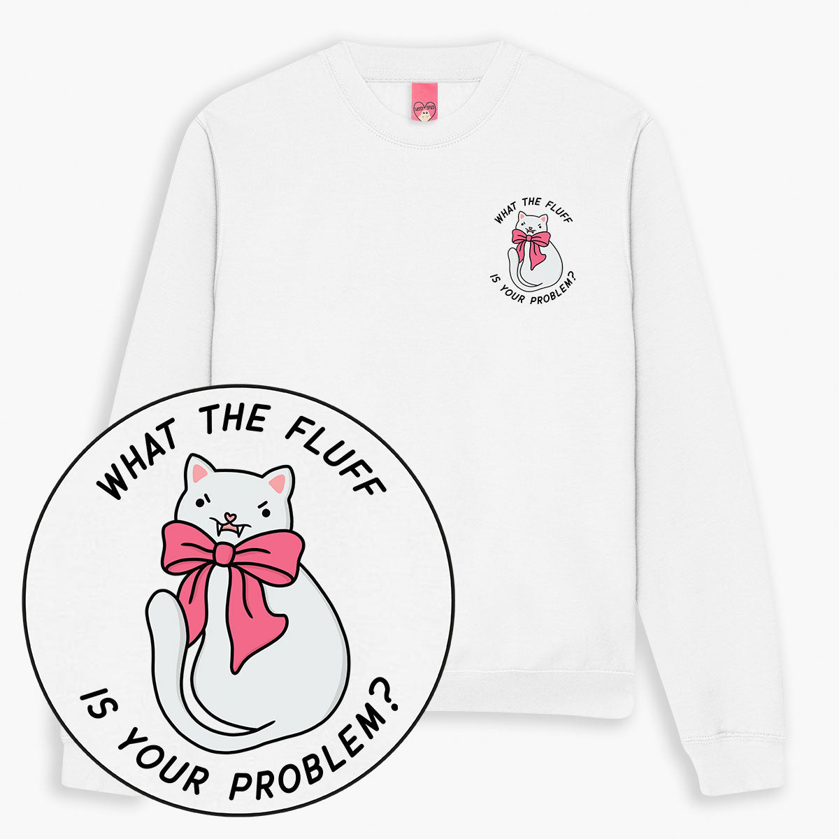 What The Fluff Sweatshirt (Unisex)-Printed Clothing, Printed Sweatshirt, JH030-Sassy Spud