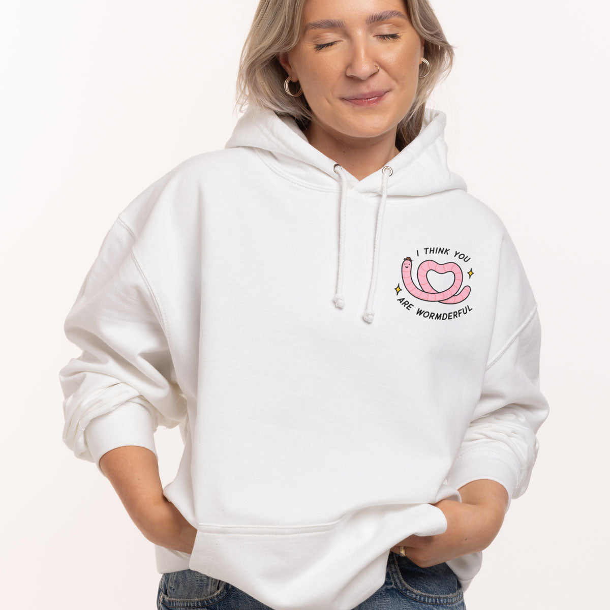 Wormderful Hoodie (Unisex)-Printed Clothing, Printed Hoodie, JH001-Sassy Spud