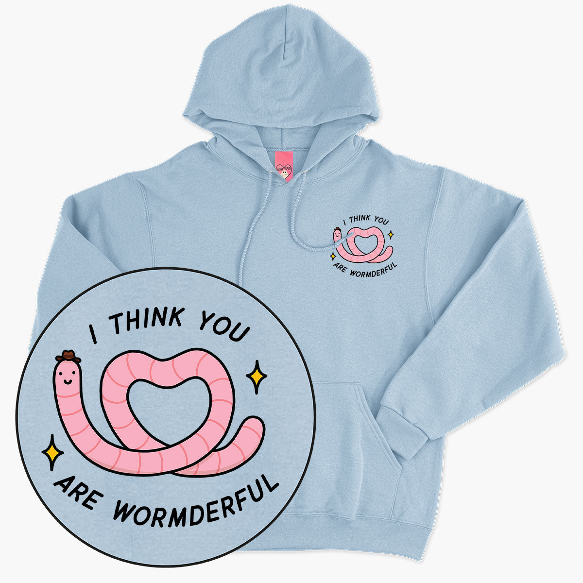 Wormderful Hoodie (Unisex)-Printed Clothing, Printed Hoodie, JH001-Sassy Spud