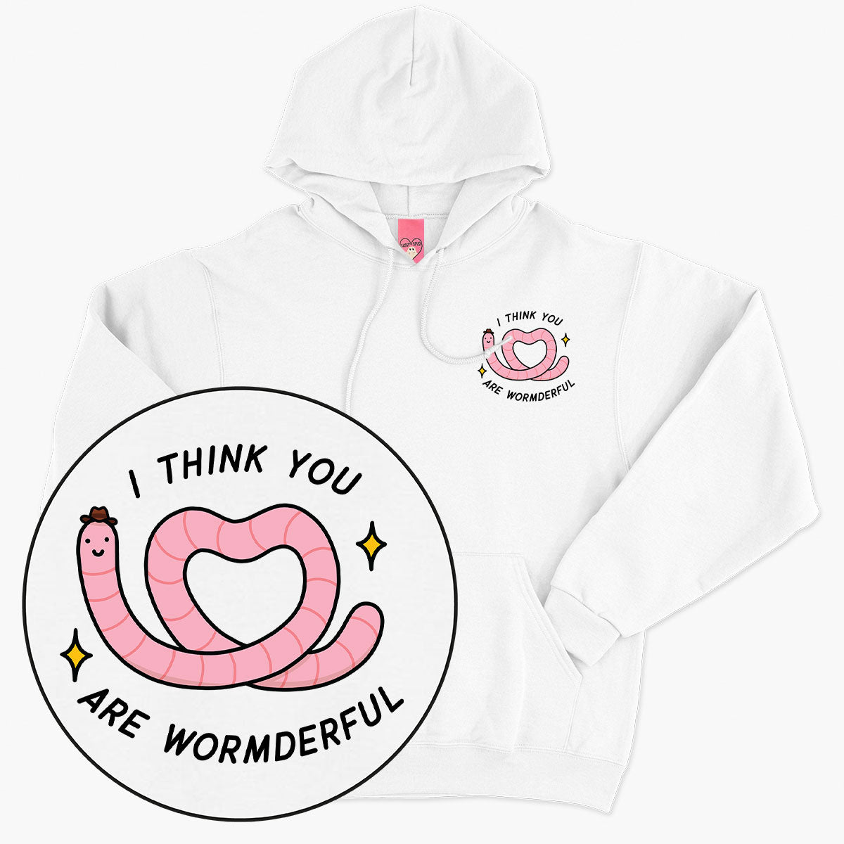 Wormderful Hoodie (Unisex)-Printed Clothing, Printed Hoodie, JH001-Sassy Spud