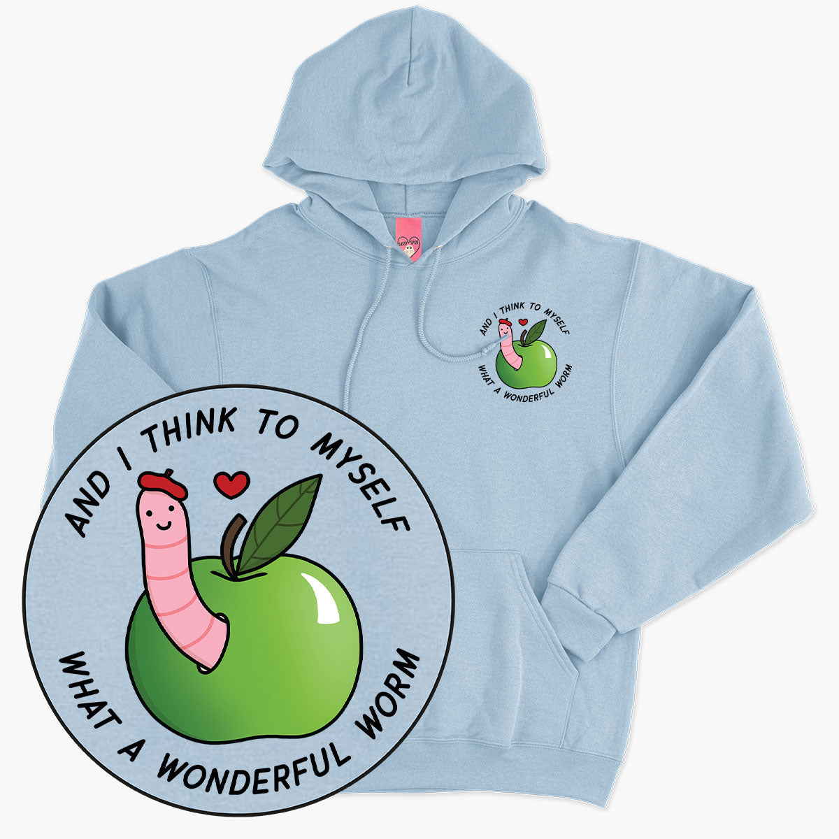 A Wonderful Worm Hoodie (Unisex)-Printed Clothing, Printed Hoodie, JH001-Sassy Spud