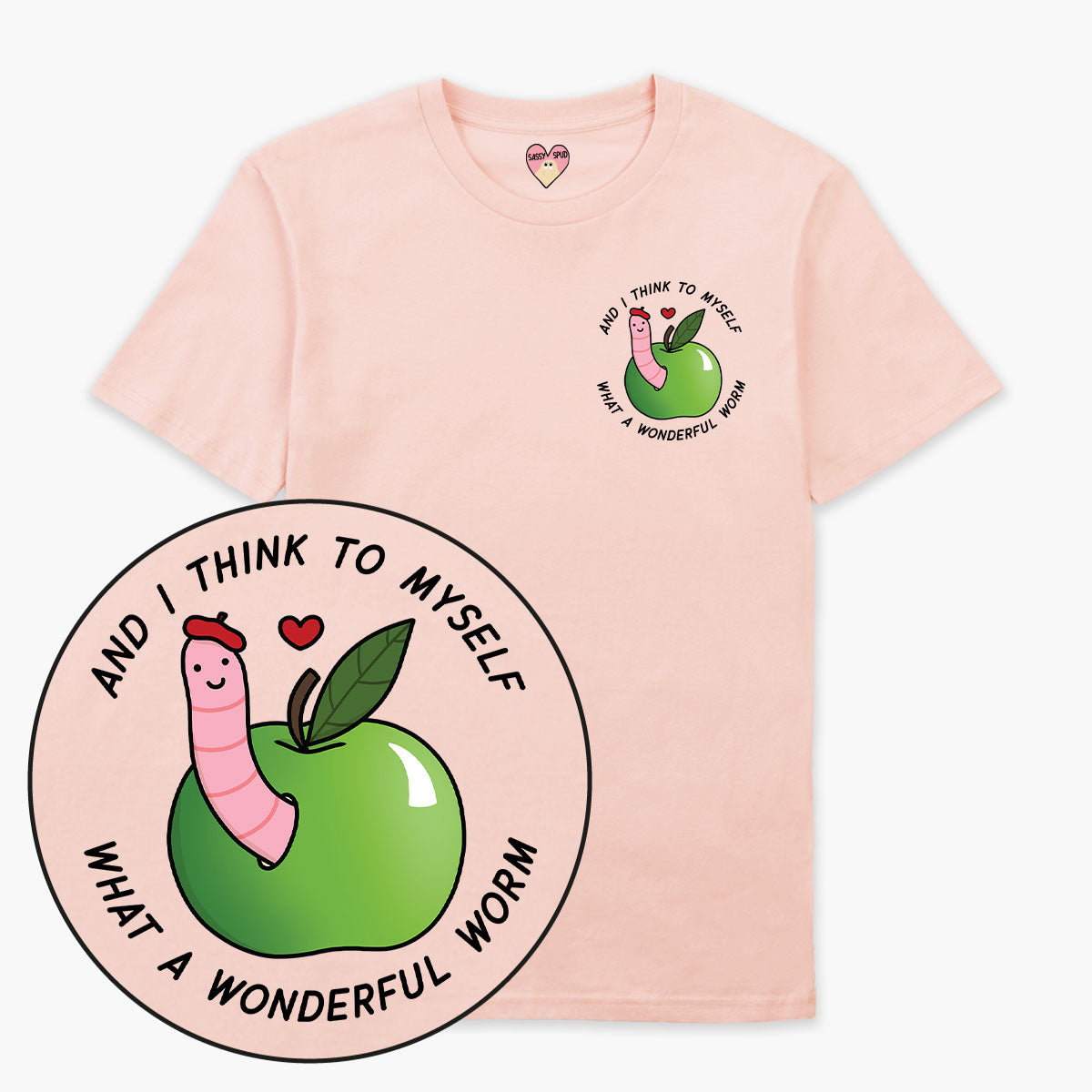 A Wonderful Worm T-Shirt (Unisex)-Printed Clothing, Printed T Shirt, EP01-Sassy Spud