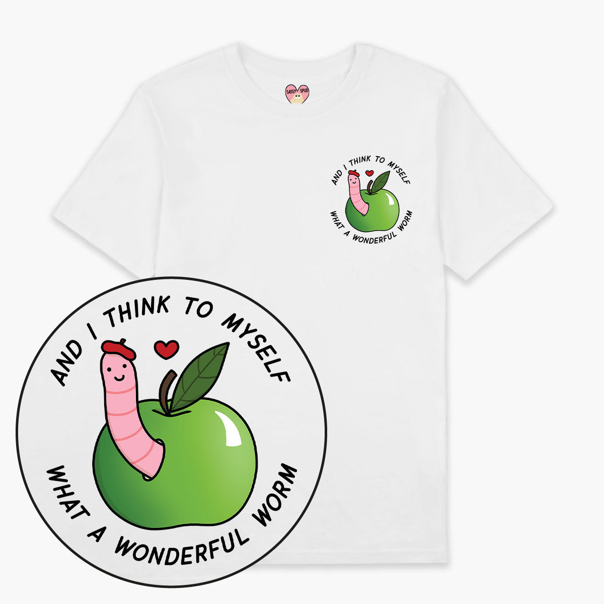 A Wonderful Worm T-Shirt (Unisex)-Printed Clothing, Printed T Shirt, EP01-Sassy Spud