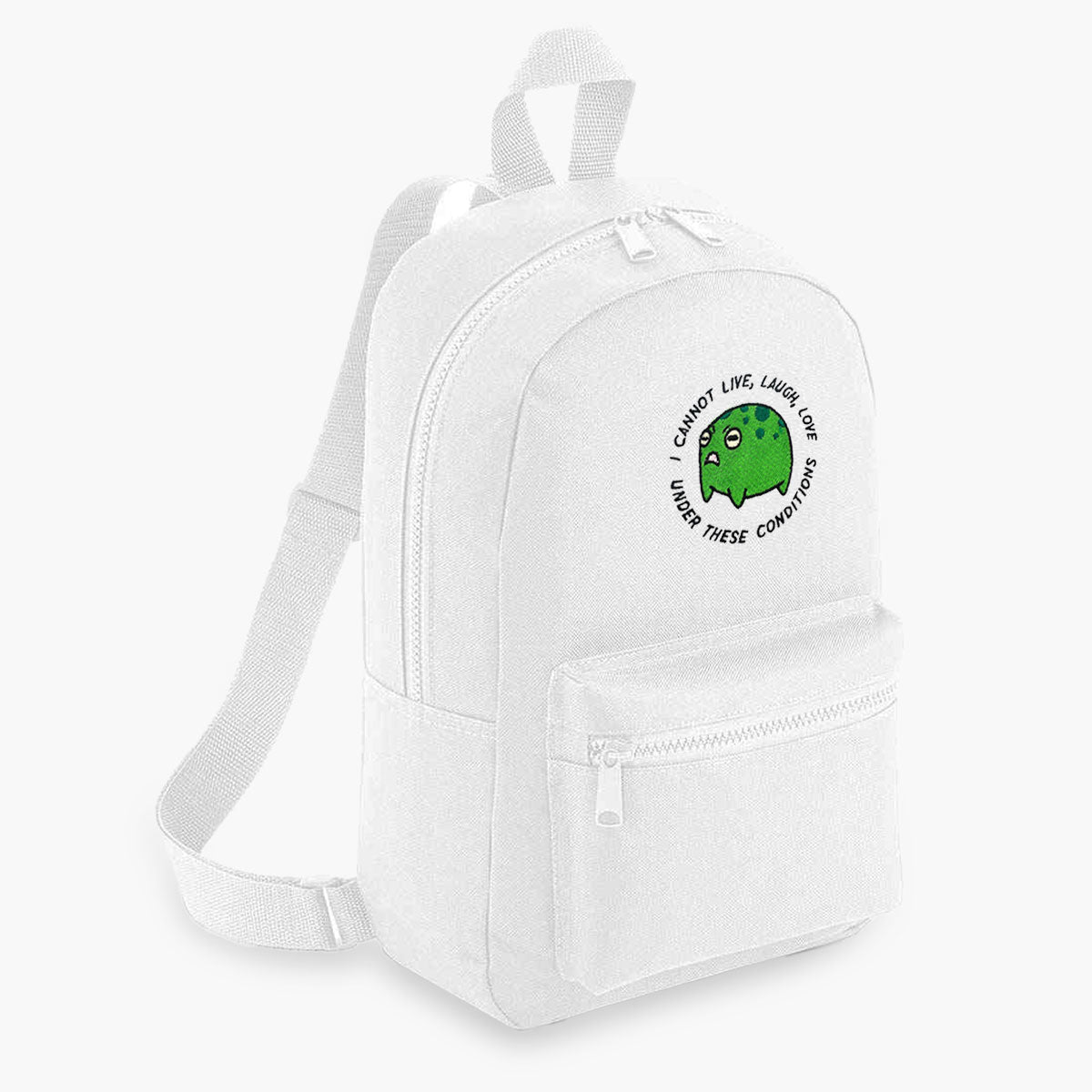 Angry Frog Embroidered Mini Backpack-Sassy Accessories, Sassy Gifts, Sassy Mini Backpack, BG153-Sassy Spud