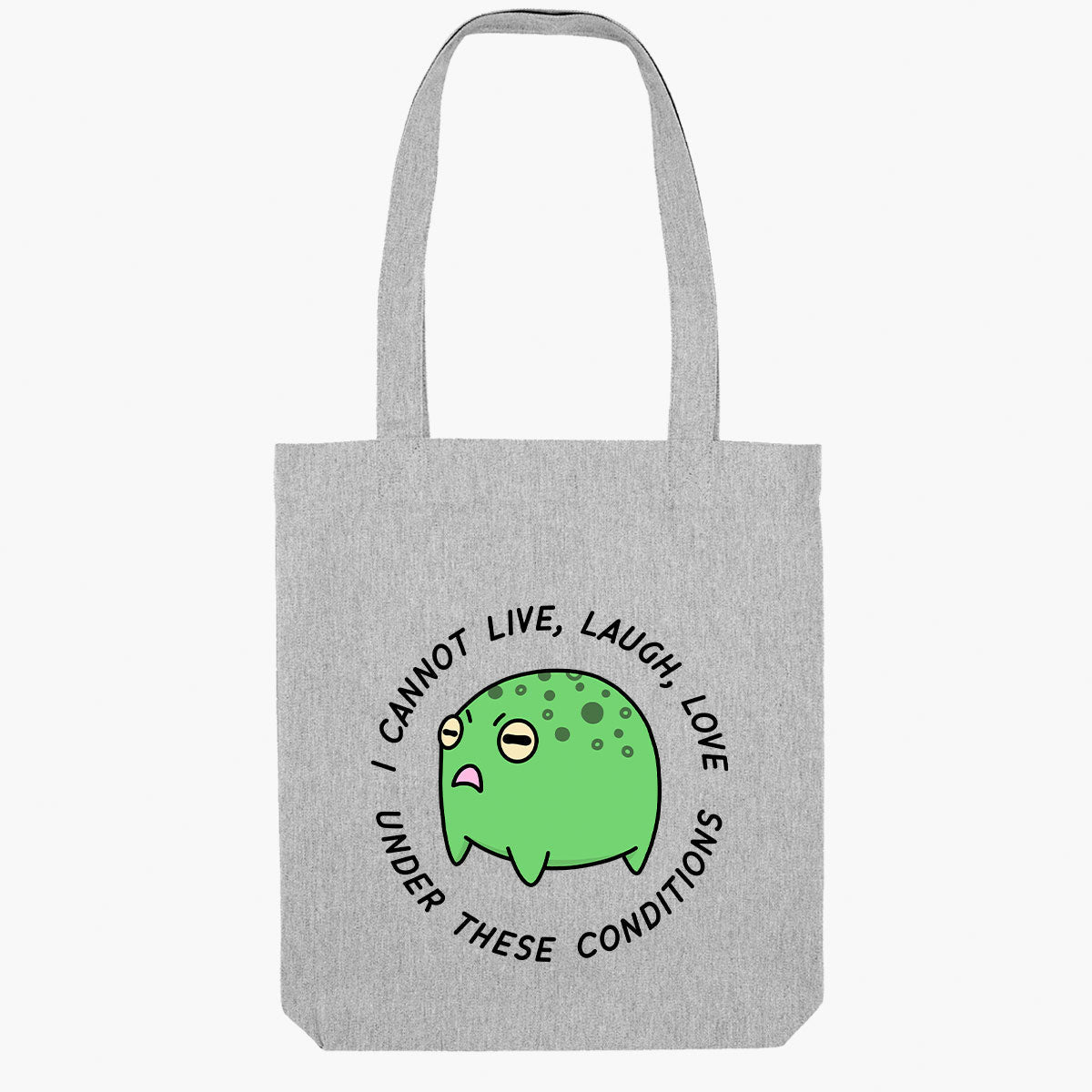 Angry Frog Tote Bag-Sassy Accessories, Sassy Gifts, Sassy Tote Bag, STAU760-Sassy Spud