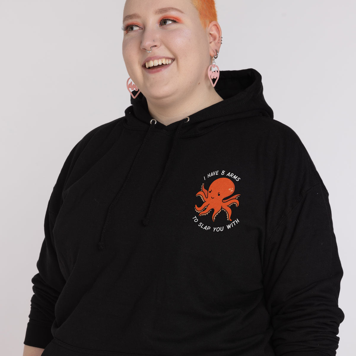 Angry Octopus Hoodie (Unisex)-Printed Clothing, Printed Hoodie, JH001-Sassy Spud
