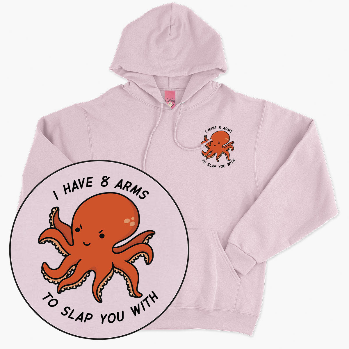 Angry Octopus Hoodie (Unisex)-Printed Clothing, Printed Hoodie, JH001-Sassy Spud