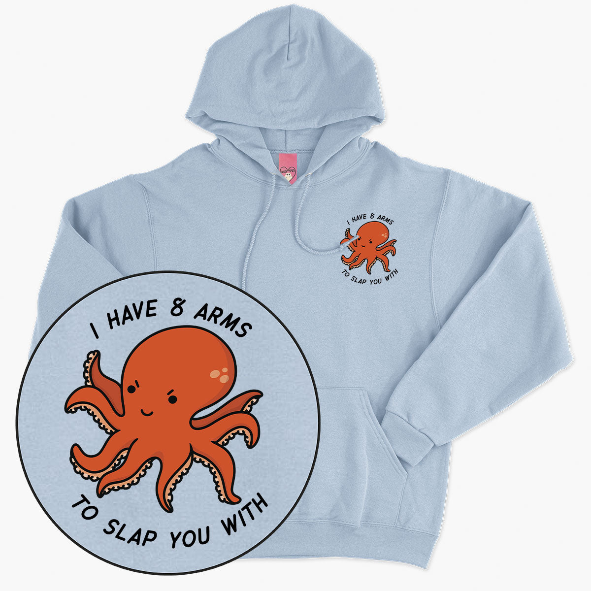 Angry Octopus Hoodie (Unisex)-Printed Clothing, Printed Hoodie, JH001-Sassy Spud