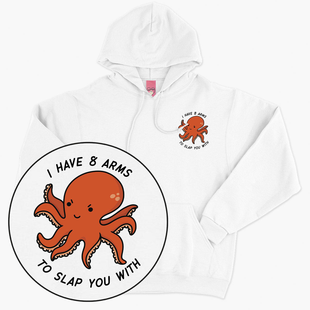 Angry Octopus Hoodie (Unisex)-Printed Clothing, Printed Hoodie, JH001-Sassy Spud