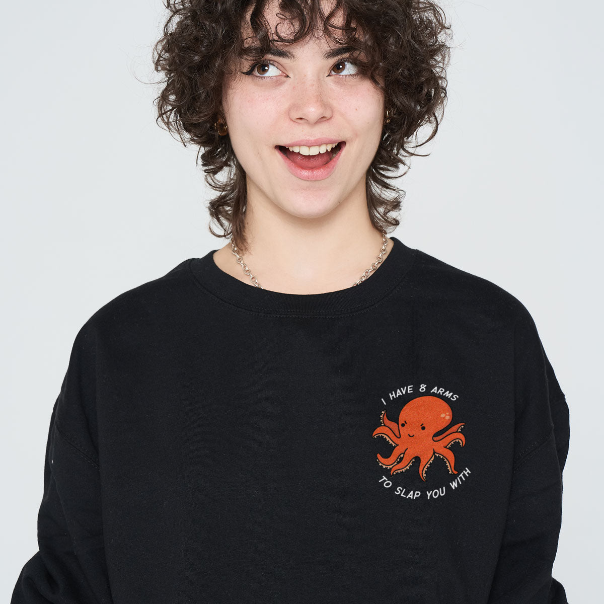 Angry Octopus Sweatshirt (Unisex)-Printed Clothing, Printed Sweatshirt, JH030-Sassy Spud