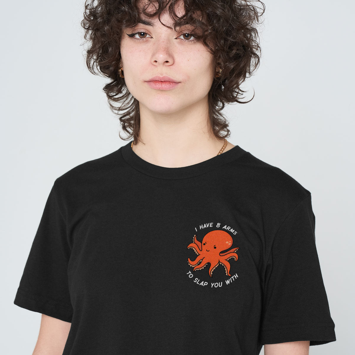 Angry Octopus T-Shirt (Unisex)-Printed Clothing, Printed T Shirt, EP01-Sassy Spud