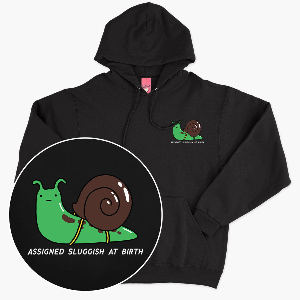 Assigned Sluggish At Birth Hoodie (Unisex)-Printed Clothing, Printed Hoodie, JH001-Sassy Spud