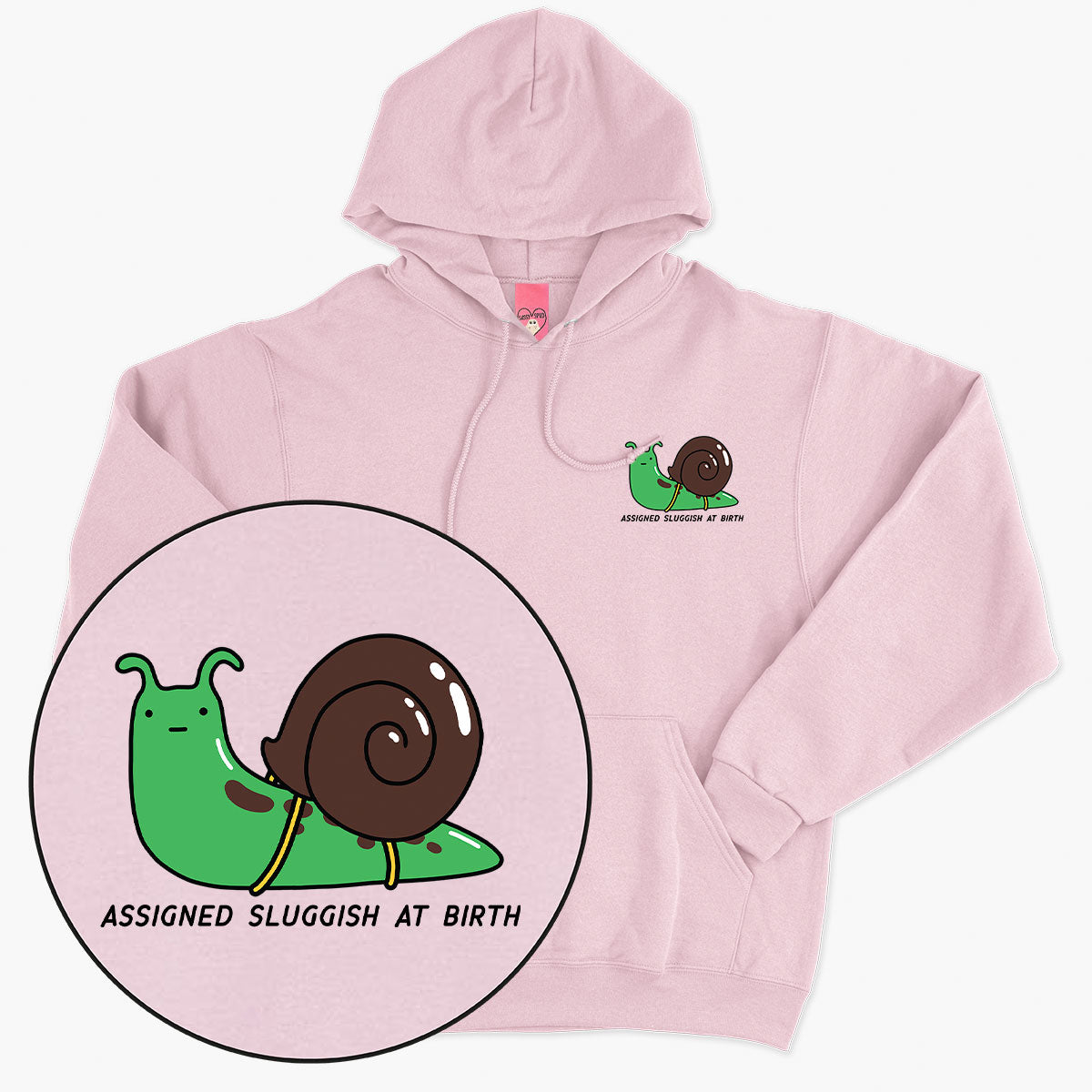 Assigned Sluggish At Birth Hoodie (Unisex)-Printed Clothing, Printed Hoodie, JH001-Sassy Spud