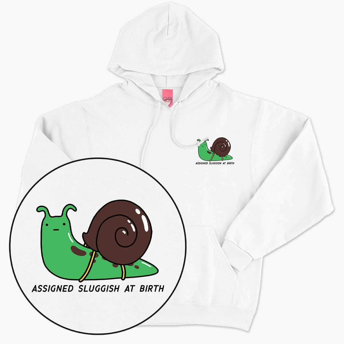 Assigned Sluggish At Birth Hoodie (Unisex)-Printed Clothing, Printed Hoodie, JH001-Sassy Spud