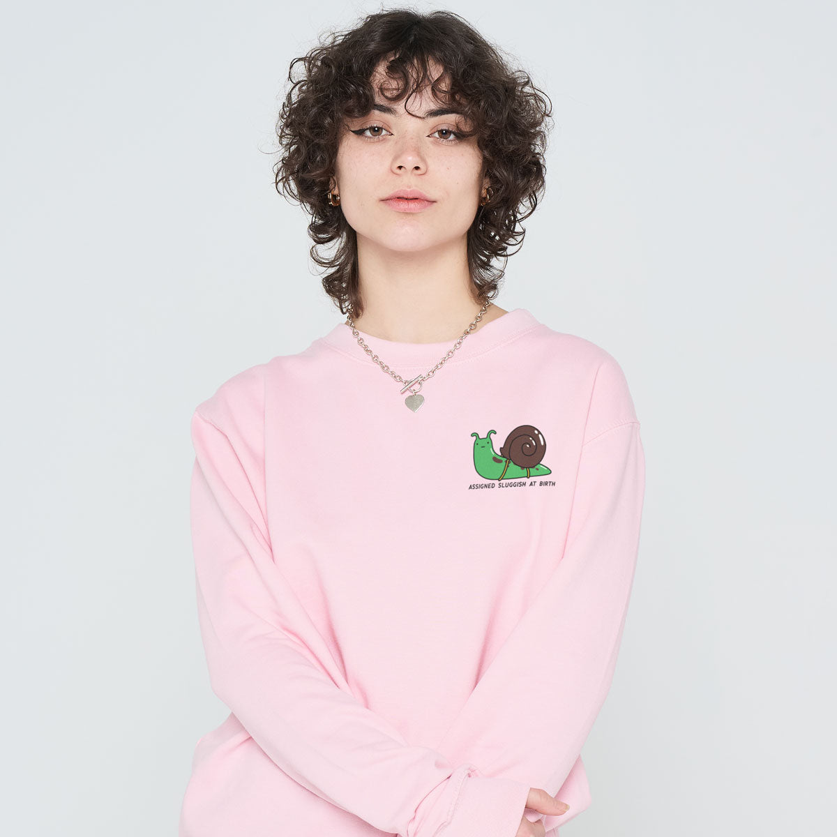 Assigned Sluggish At Birth Sweatshirt (Unisex)-Printed Clothing, Printed Sweatshirt, JH030-Sassy Spud