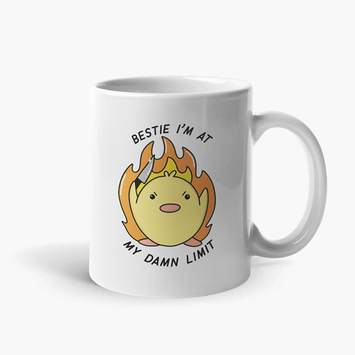 At My Limit Coffee Mug-Funny Gift, Funny Coffee Mug, 11oz White Ceramic-Sassy Spud