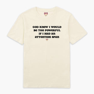 Attention Span T-Shirt (Unisex)-Printed Clothing, Printed T Shirt, EP01-Sassy Spud