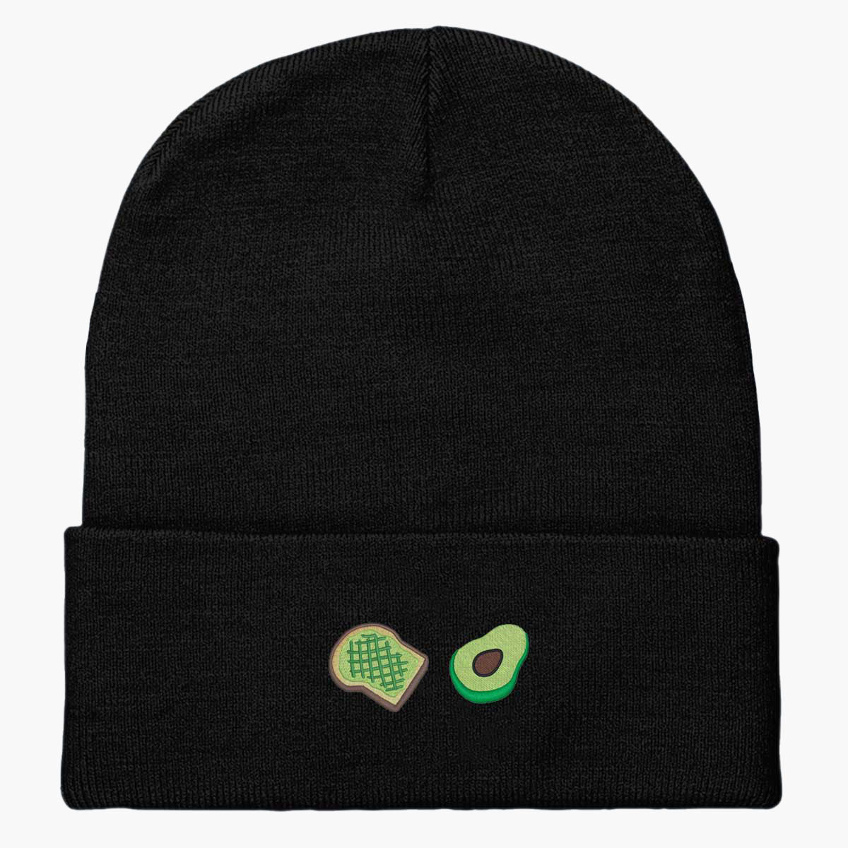 Avocado Toast Embroidered Beanie-Embroidered Clothing, Embroidered Beanie, BB45-Sassy Spud