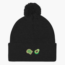 Afbeelding laden in Galerijviewer, Avocado Toast Embroidered Pom Pom Beanie-Embroidered Clothing, Embroidered Beanie, BB426-Sassy Spud