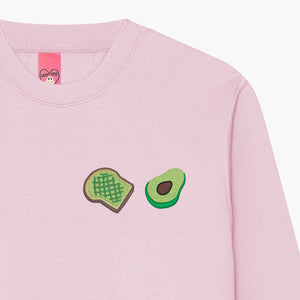Avocado Toast Embroidered Sweatshirt (Unisex)-Embroidered Clothing, Embroidered Sweatshirt, JH030-Sassy Spud
