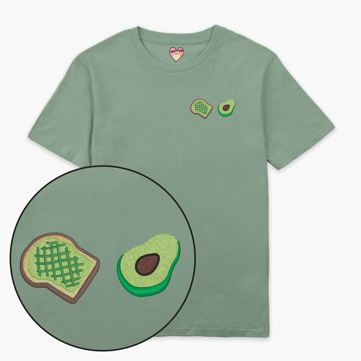 Avocado Toast Embroidered T-Shirt (Unisex) | Sassy Spud