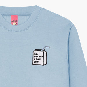 Baby Cow Embroidered Sweatshirt (Unisex)-Embroidered Clothing, Embroidered Sweatshirt, JH030-Sassy Spud