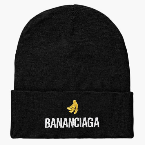 Bananciaga Embroidered Beanie-Embroidered Clothing, Embroidered Beanie, BB45-Sassy Spud