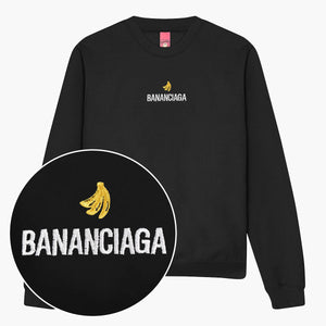 Bananciaga Embroidered Sweatshirt (Unisex)-Embroidered Clothing, Embroidered Sweatshirt, JH030-Sassy Spud