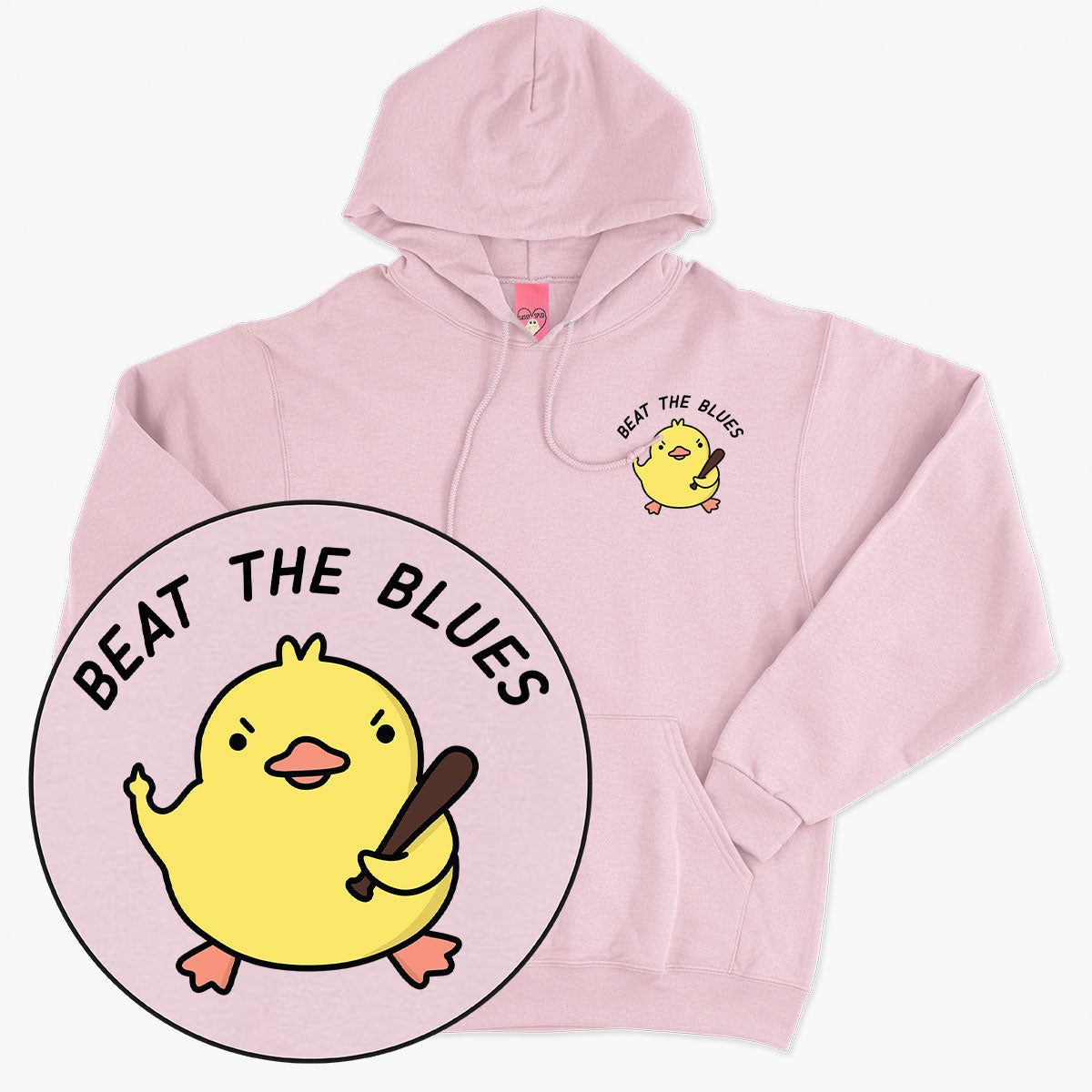 Beat The Blues Hoodie (Unisex)-Printed Clothing, Printed Hoodie, JH001-Sassy Spud