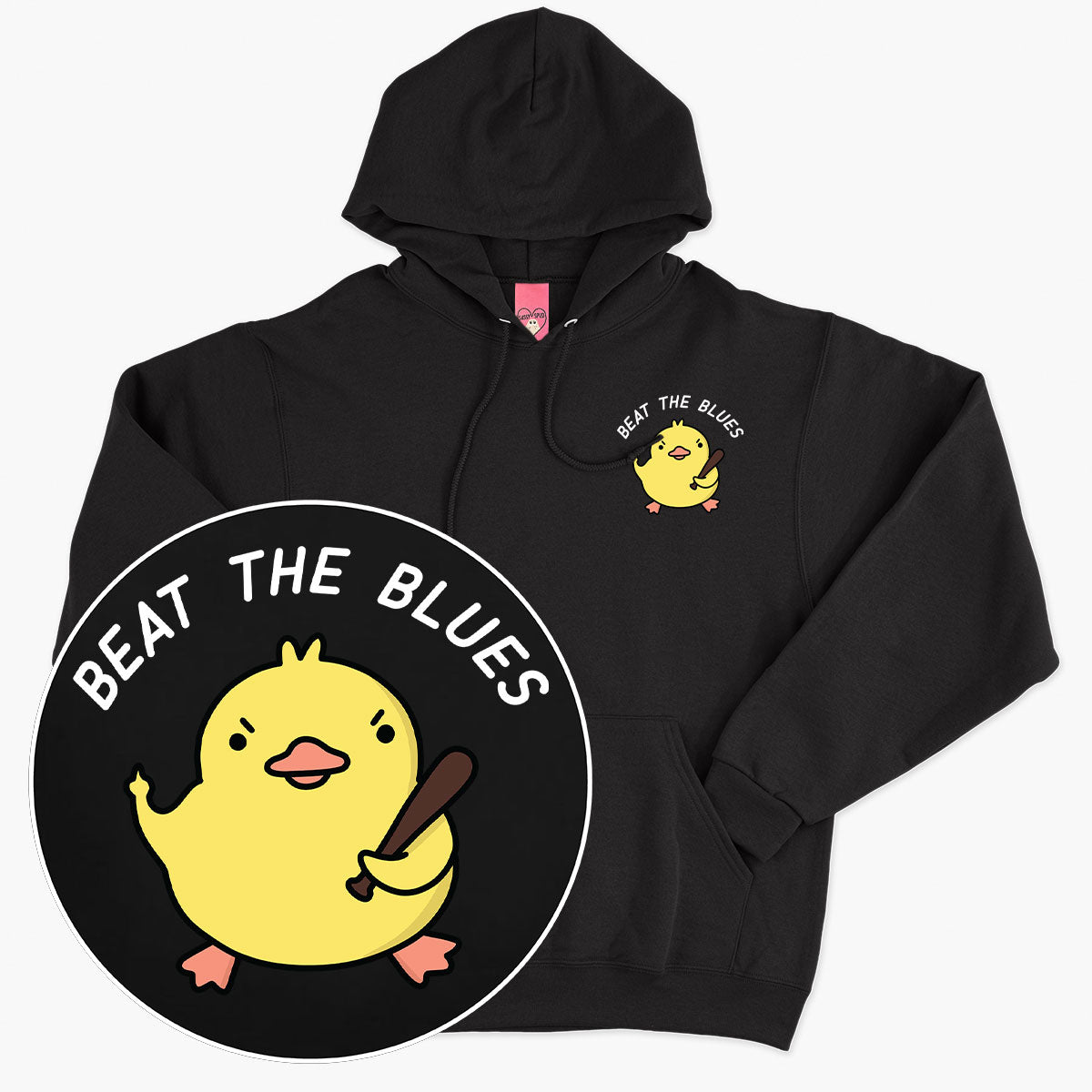 Beat The Blues Hoodie (Unisex)-Printed Clothing, Printed Hoodie, JH001-Sassy Spud
