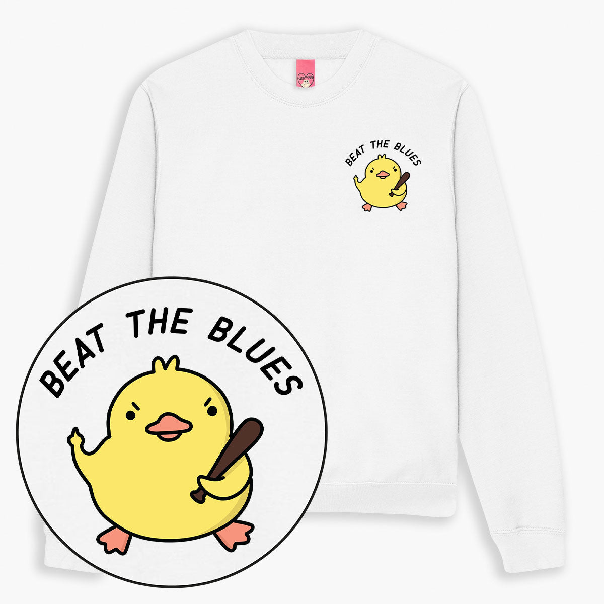 Beat The Blues Sweatshirt (Unisex)-Printed Clothing, Printed Sweatshirt, JH030-Sassy Spud