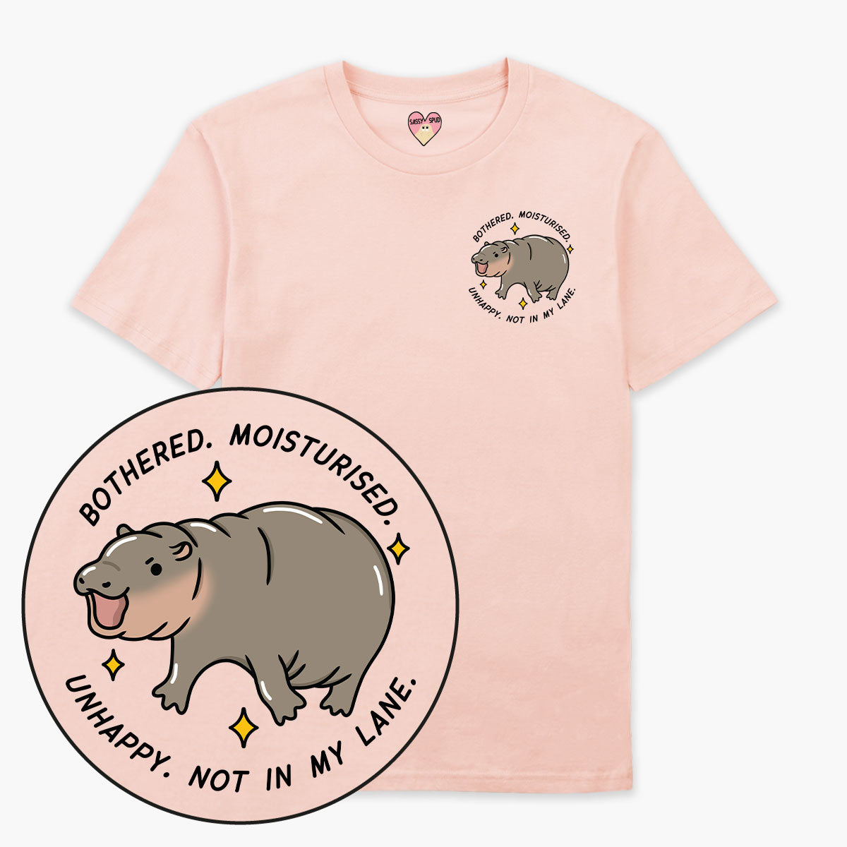Bothered & Moisturised T-Shirt (Unisex)-Printed Clothing, Printed T Shirt, EP01-Sassy Spud