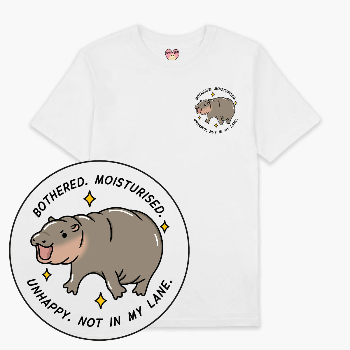 Bothered & Moisturised T-Shirt (Unisex)-Printed Clothing, Printed T Shirt, EP01-Sassy Spud