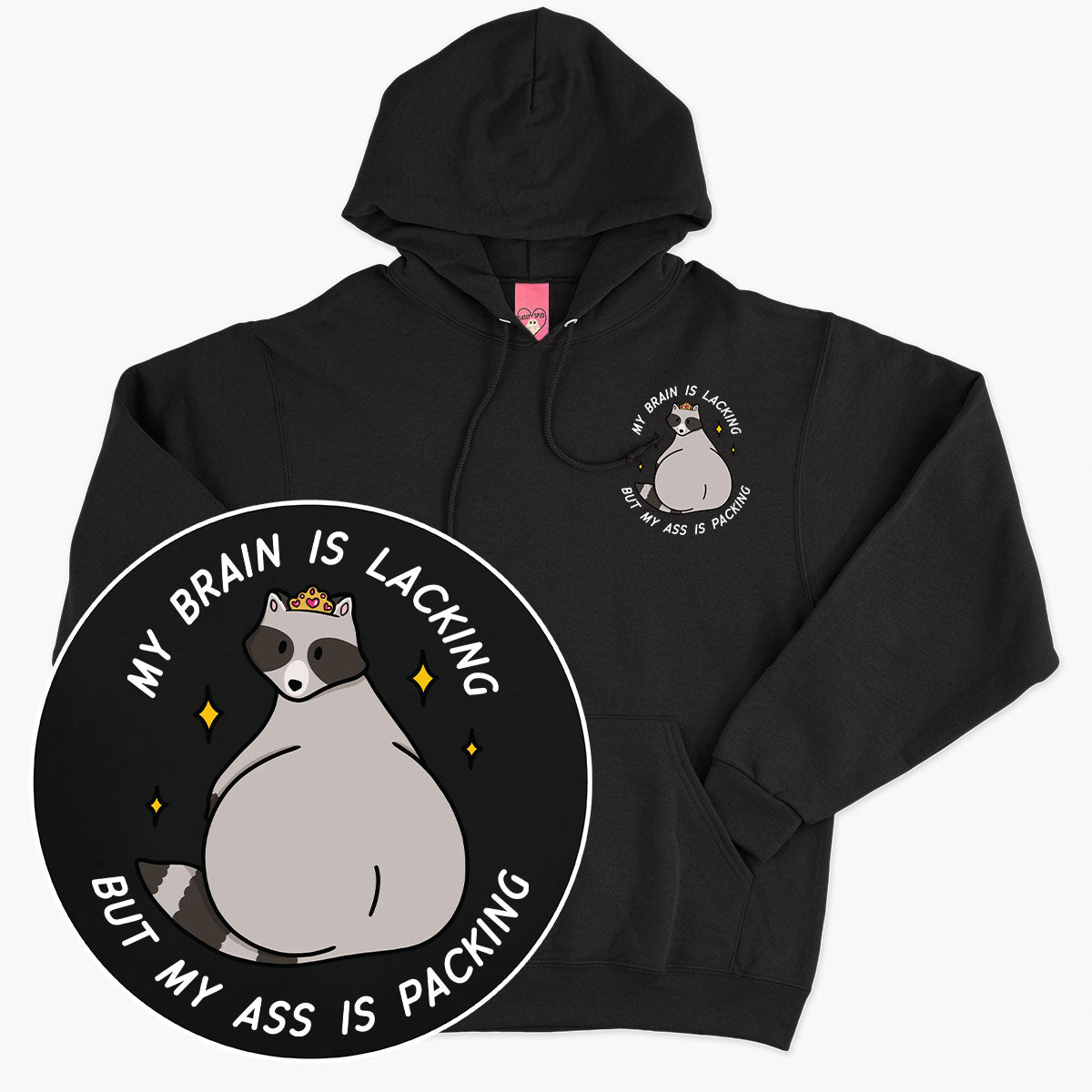 Brain Is Lacking Hoodie (Unisex)-Printed Clothing, Printed Hoodie, JH001-Sassy Spud