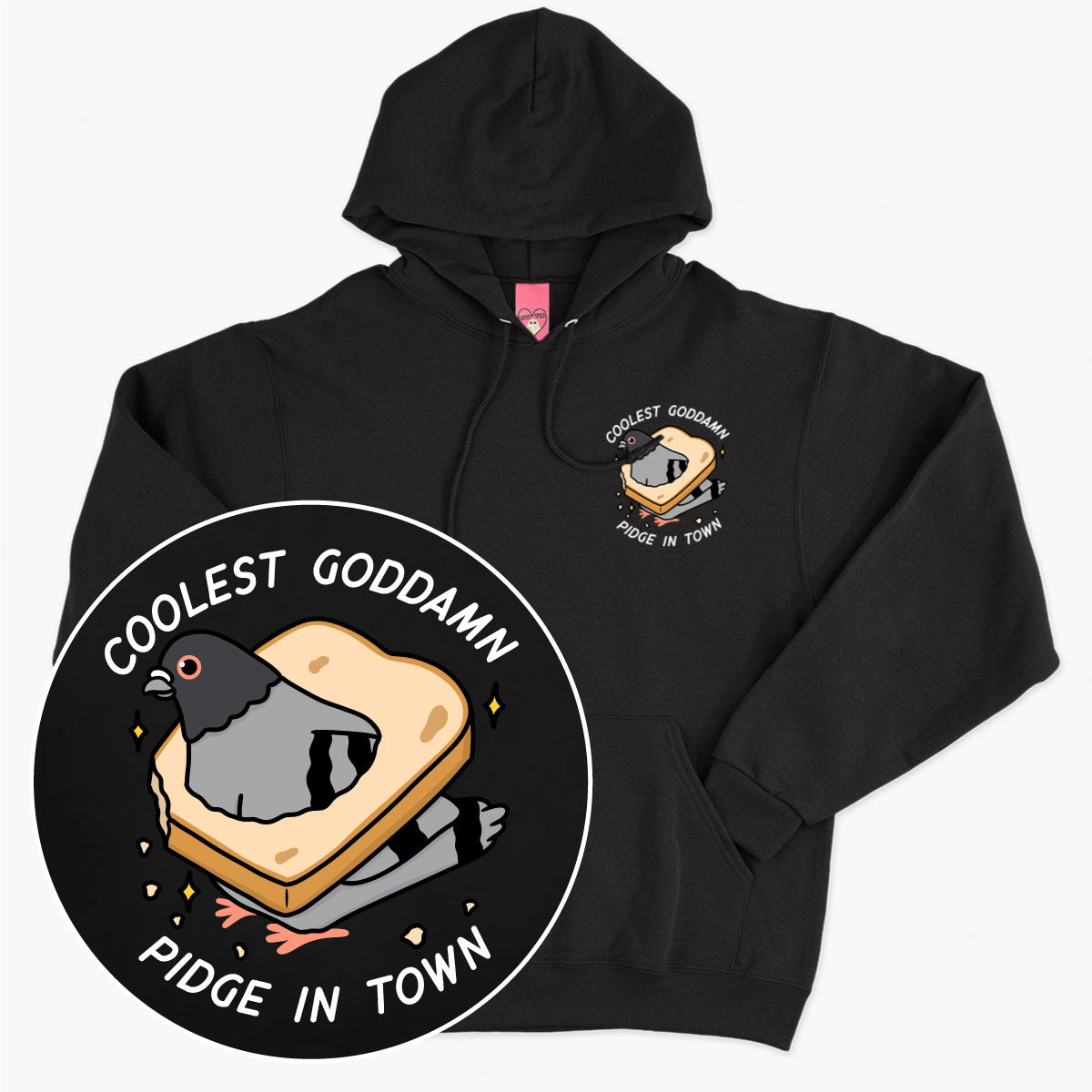 Bread Pigeon Hoodie (Unisex)-Printed Clothing, Printed Hoodie, JH001-Sassy Spud