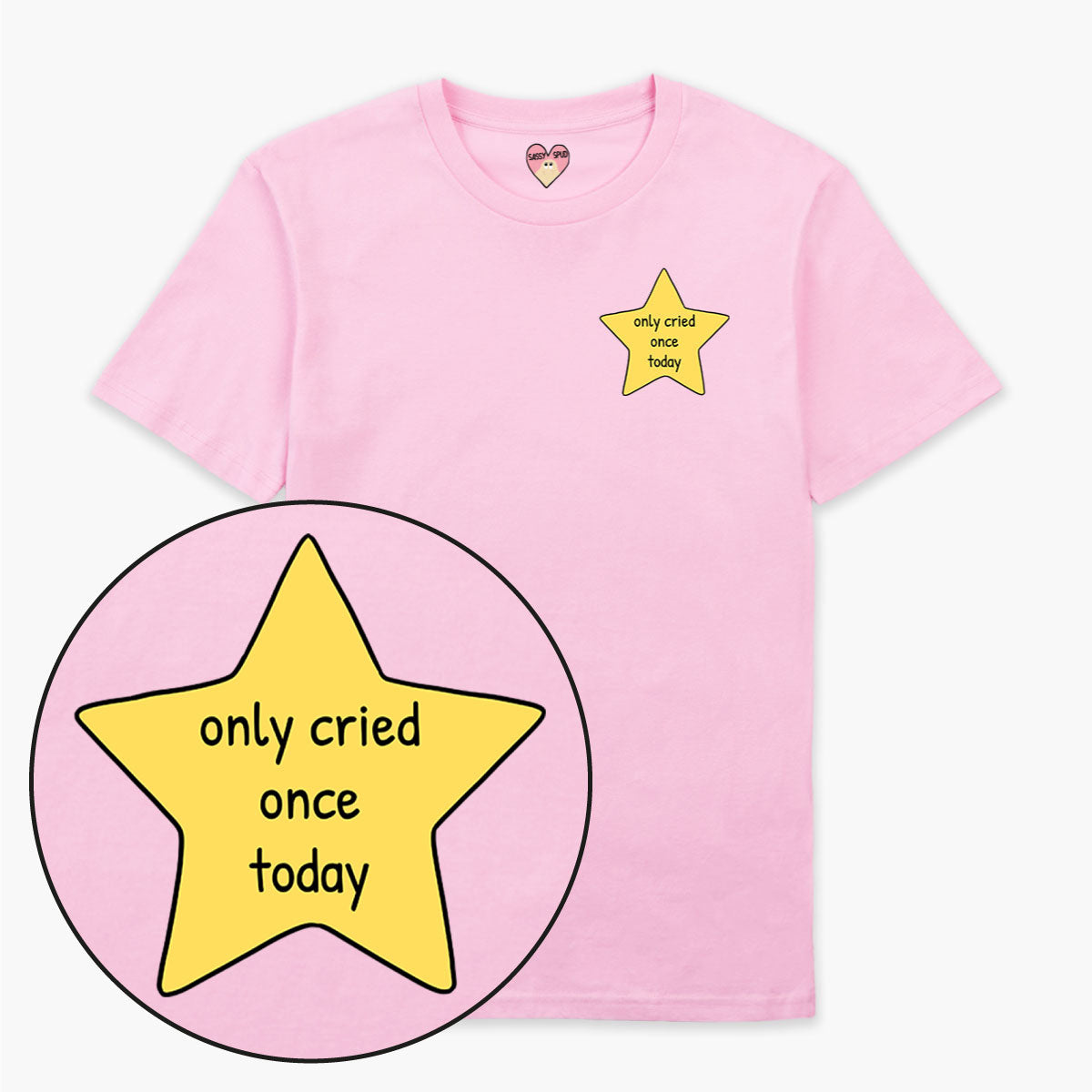 Cried Once Gold Star T-Shirt (Unisex)-Printed Clothing, Printed T Shirt, EP01-Sassy Spud
