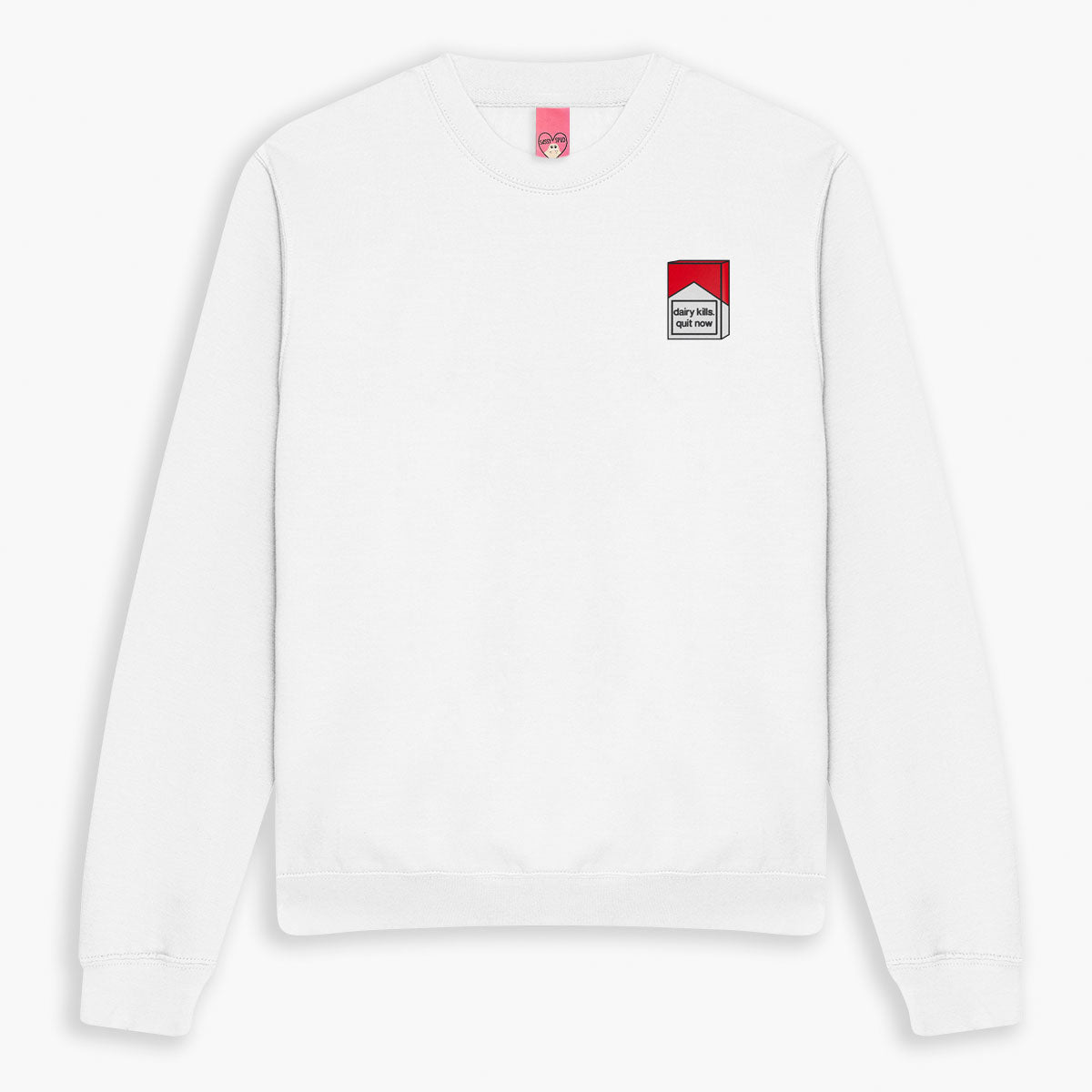 Dairy Kills Embroidered Sweatshirt (Unisex)-Embroidered Clothing, Embroidered Sweatshirt, JH030-Sassy Spud