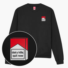 Laden Sie das Bild in den Galerie-Viewer, Dairy Kills Embroidered Sweatshirt (Unisex)-Embroidered Clothing, Embroidered Sweatshirt, JH030-Sassy Spud