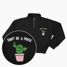 Afbeelding laden in Galerijviewer, Don&#39;t Be A Prick Embroidered 1/4 Zip Crop Sweatshirt-Embroidered Clothing, Embroidered 1/4 Zip Crop Sweatshirt, JH037-Sassy Spud
