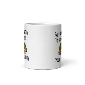 Eat Spaghetti Coffee Mug-Funny Gift, Funny Coffee Mug, 11oz White Ceramic-Sassy Spud