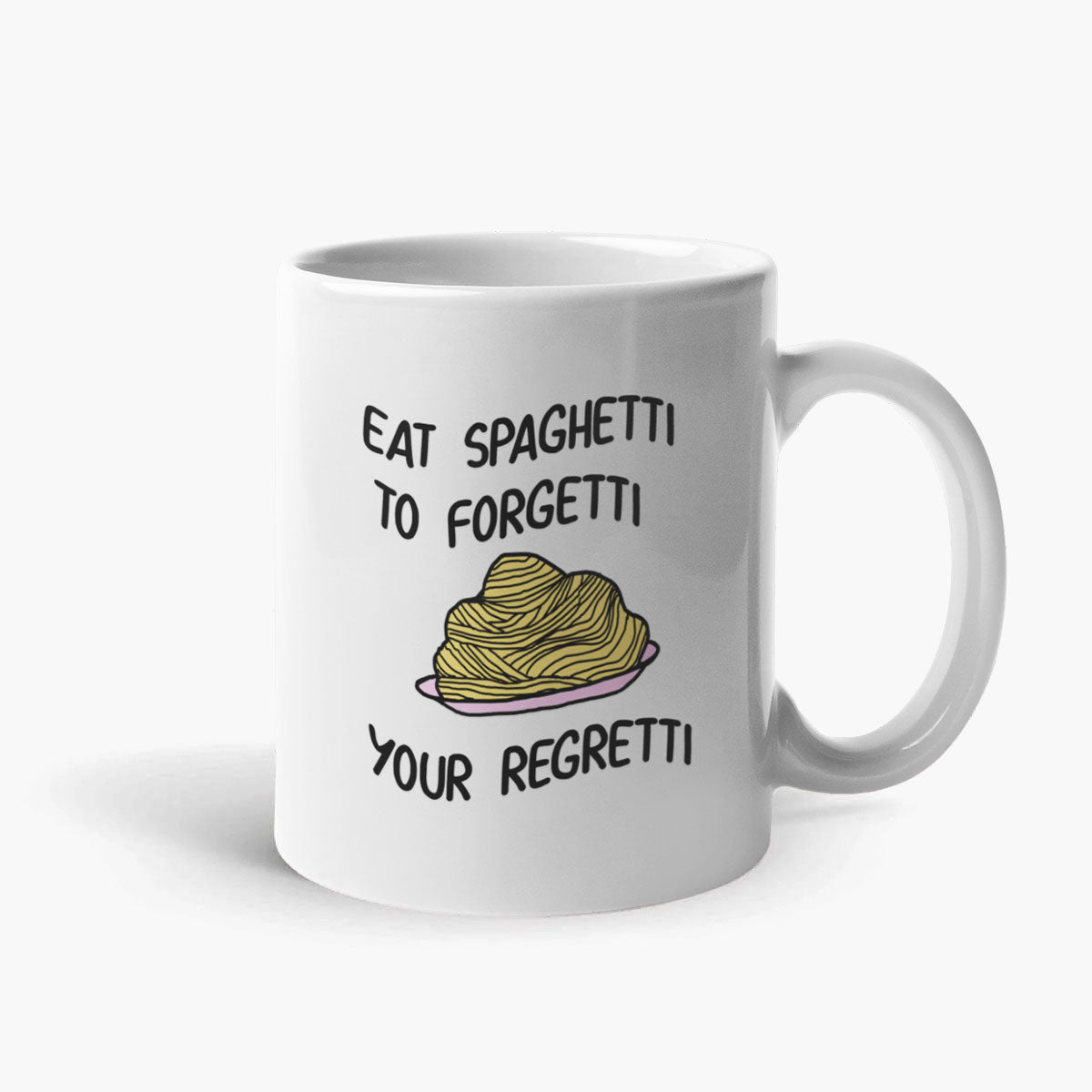 Eat Spaghetti Coffee Mug-Funny Gift, Funny Coffee Mug, 11oz White Ceramic-Sassy Spud