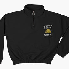 Load image into Gallery viewer, Eat Spaghetti Embroidered 1/4 Zip Crop Sweatshirt-Embroidered Clothing, Embroidered 1/4 Zip Crop Sweatshirt, JH037-Sassy Spud