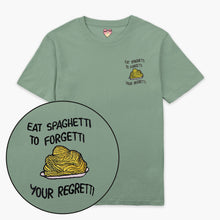 Load image into Gallery viewer, Eat Spaghetti Embroidered T-Shirt (Unisex)-Embroidered Clothing, Embroidered T Shirt, EP01-Sassy Spud