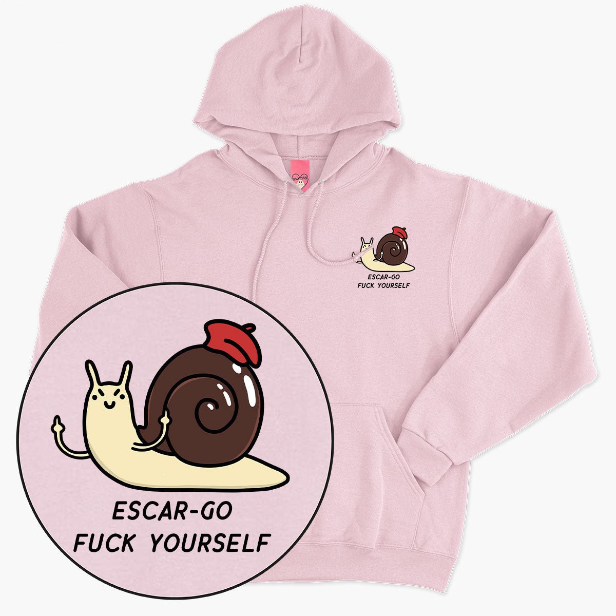 Escar-go F*ck Yourself Hoodie (Unisex)-Printed Clothing, Printed Hoodie, JH001-Sassy Spud