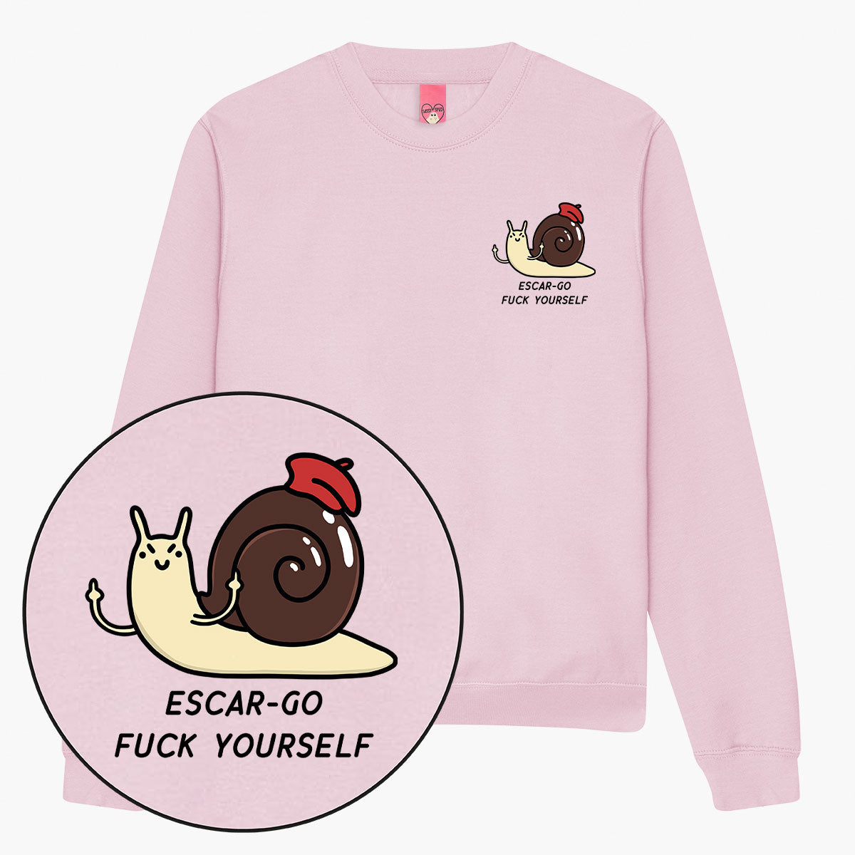 Escar-go F*ck Yourself Sweatshirt (Unisex)-Printed Clothing, Printed Sweatshirt, JH030-Sassy Spud
