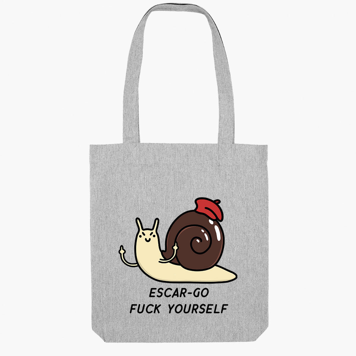 Escar-go F*ck Yourself Tote Bag-Sassy Accessories, Sassy Gifts, Sassy Tote Bag, STAU760-Sassy Spud