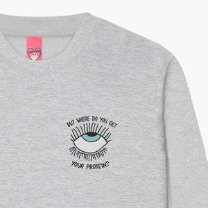 Eyeroll Embroidered Sweatshirt (Unisex)-Embroidered Clothing, Embroidered Sweatshirt, JH030-Sassy Spud