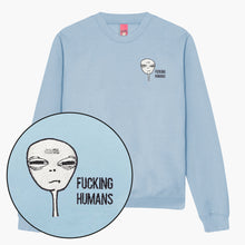 Laden Sie das Bild in den Galerie-Viewer, F*cking Humans Alien Embroidered Sweatshirt (Unisex)-Embroidered Clothing, Embroidered Sweatshirt, JH030-Sassy Spud